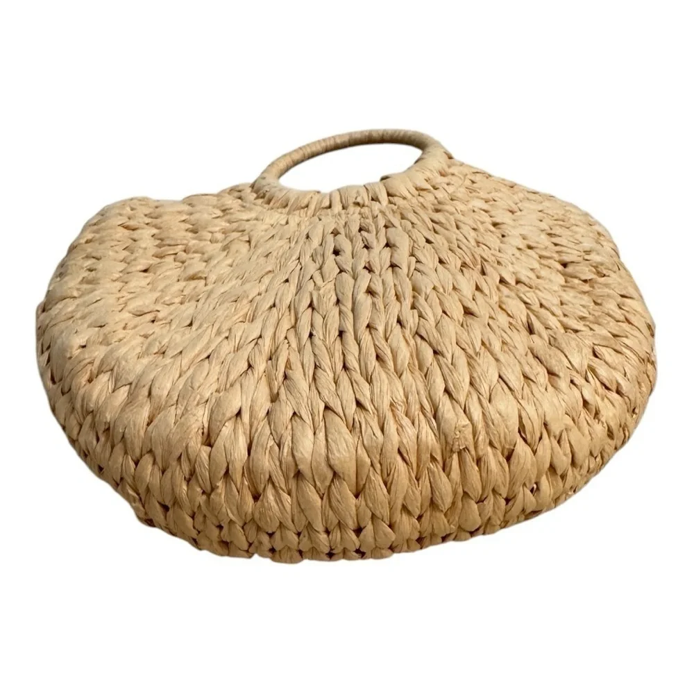 Straw Pom Pom Tote Bag Summer Bag Vacation Travel Resort Pocketbook